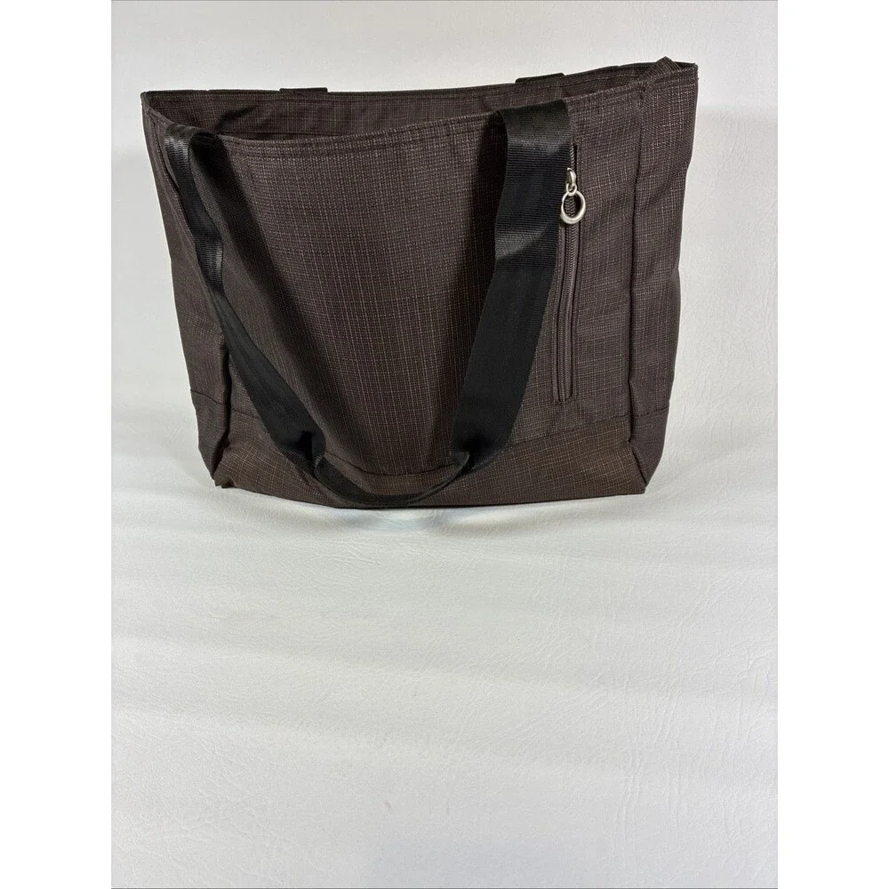 Port Authority Brown Laptop Tote Bag 3 Compartment Organizer Shoulder Bag 11x12